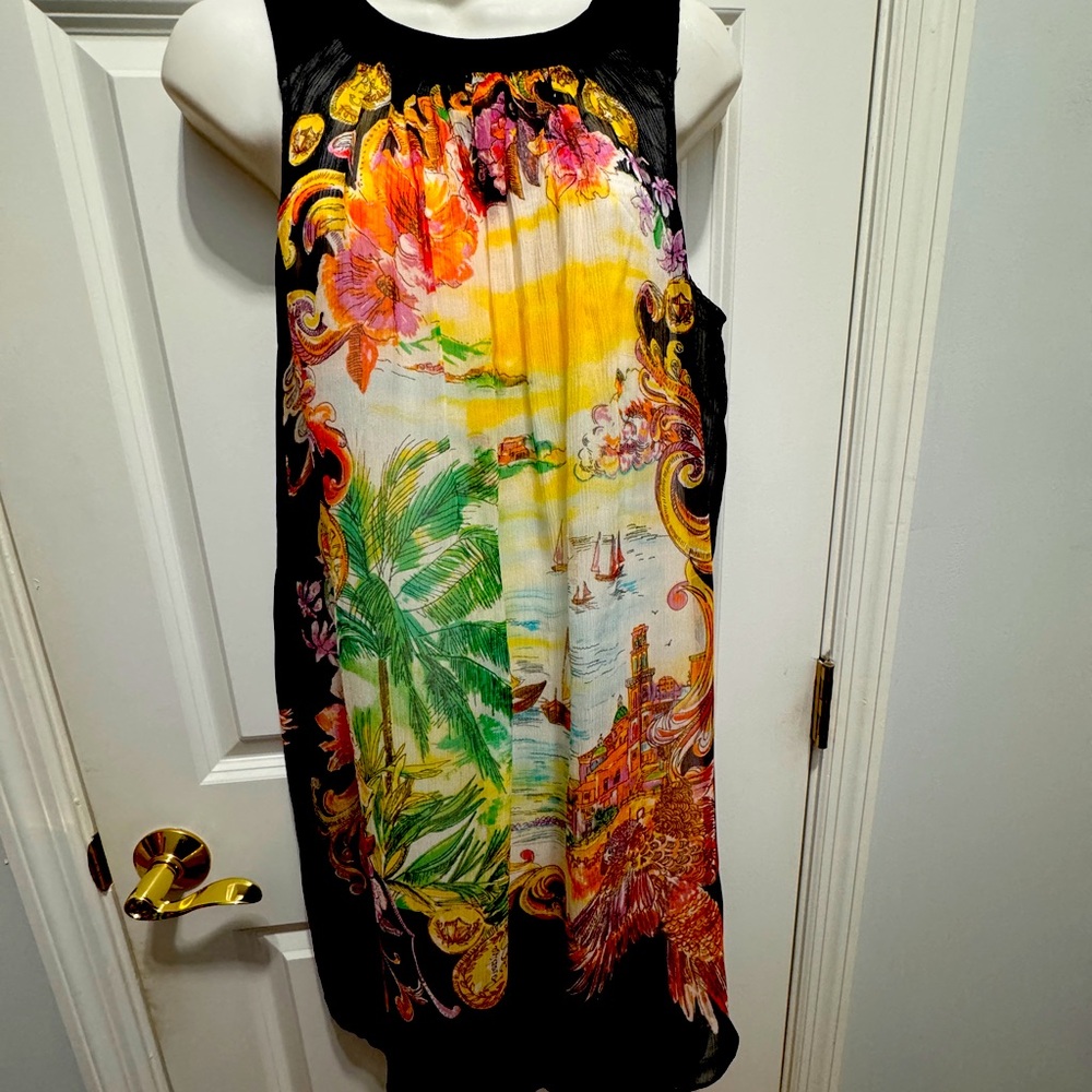 Anthropologie Moulinette Soeurs 100% silk size 4 sleeveless dress